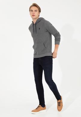 Erkek Antrasit Melanj Basic Sweatshirt - 50261140008