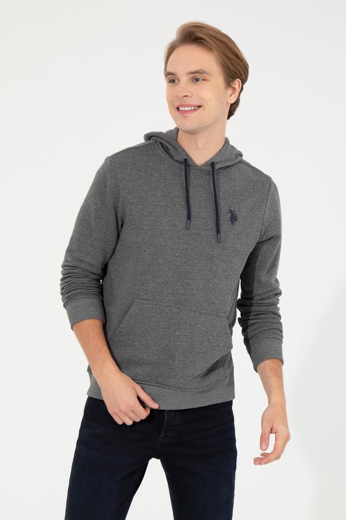 Erkek Antrasit Melanj Basic Sweatshirt