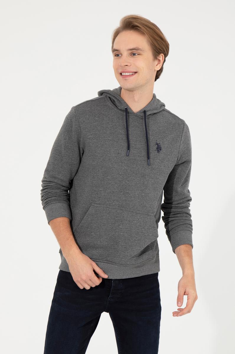 Erkek Antrasit Melanj Basic Sweatshirt