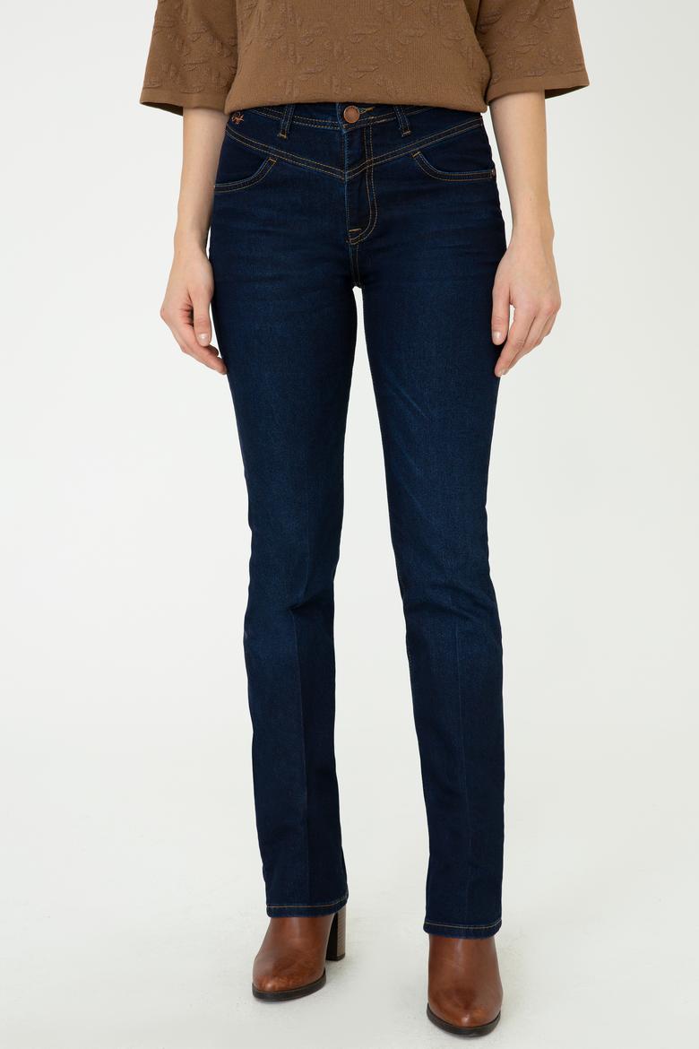 Kadın Koyu Mavi Jean Pantolon - 50241351002