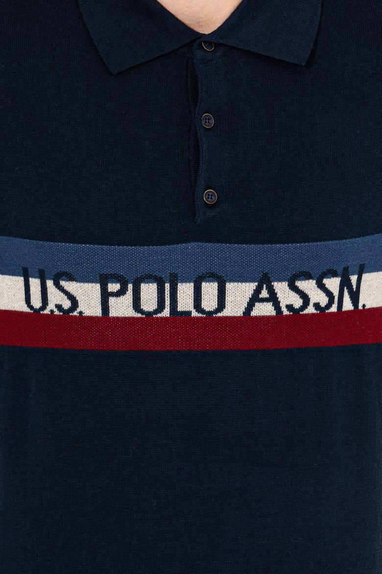 Erkek Lacivert Polo Yaka Triko Kazak - 50257848006