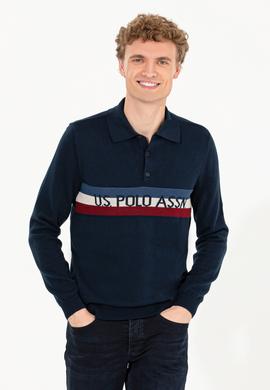 Erkek Lacivert Polo Yaka Triko Kazak - 50257848006