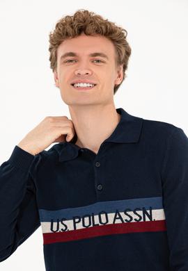 Erkek Lacivert Polo Yaka Triko Kazak - 50257848006