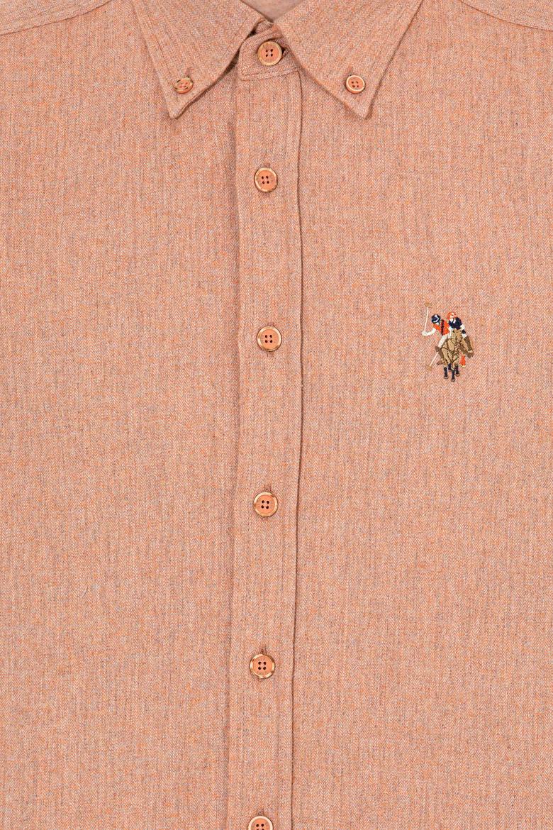 Erkek Kiremit Uzun Kollu Basic Gömlek - 50256275123