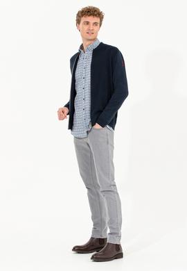 Erkek Lacivert Basic Triko Hırka - 50256577022