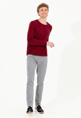 Erkek Bordo Basic Kazak - 50253443034