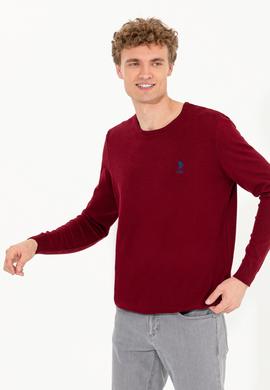 Erkek Bordo Basic Kazak - 50253443034