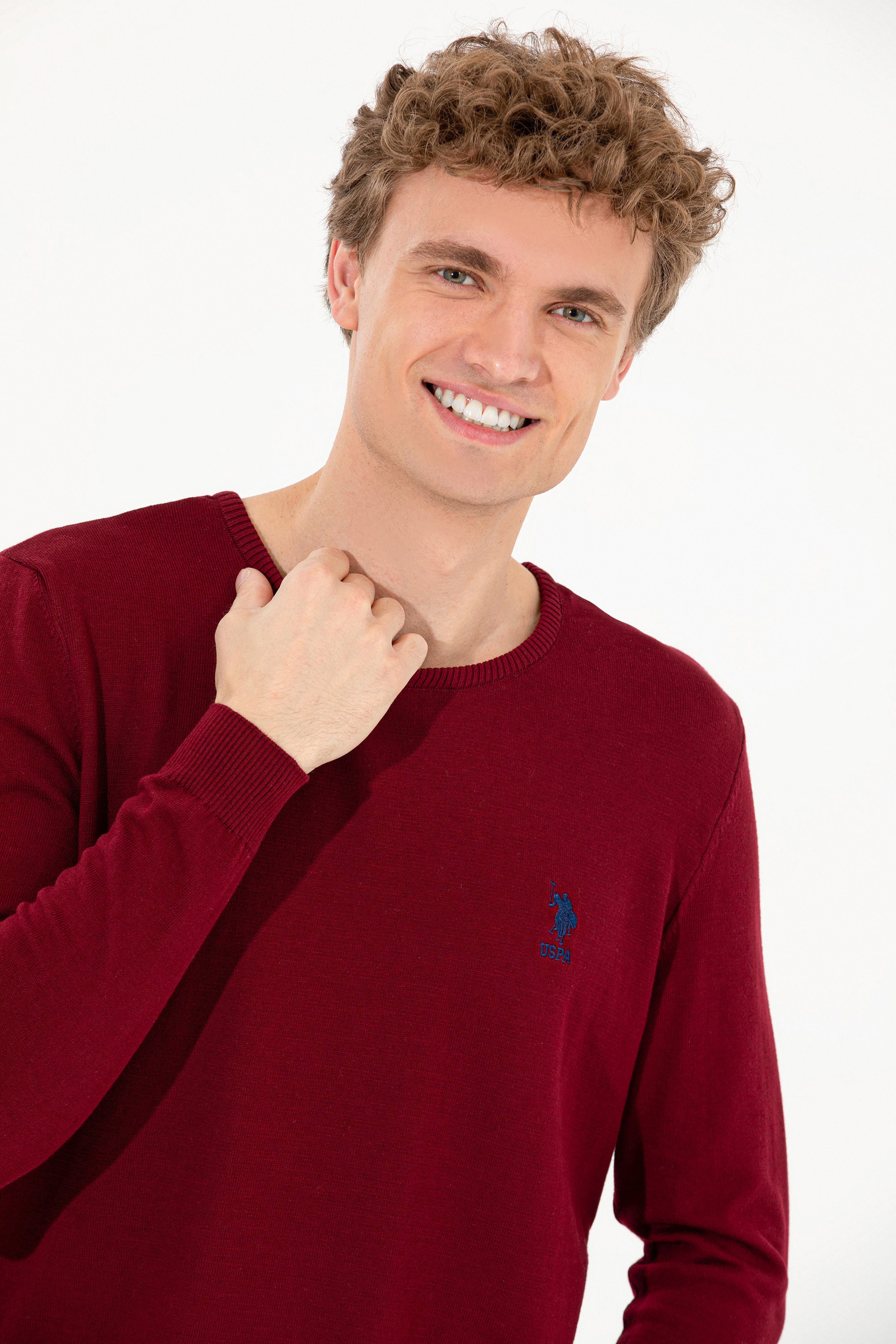 Erkek Bordo Basic Kazak - Image 2