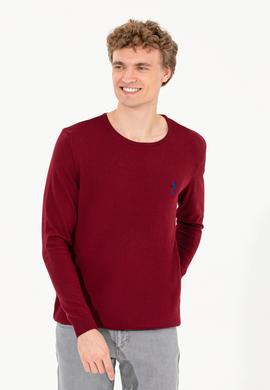 Erkek Bordo Basic Kazak - 50253443034