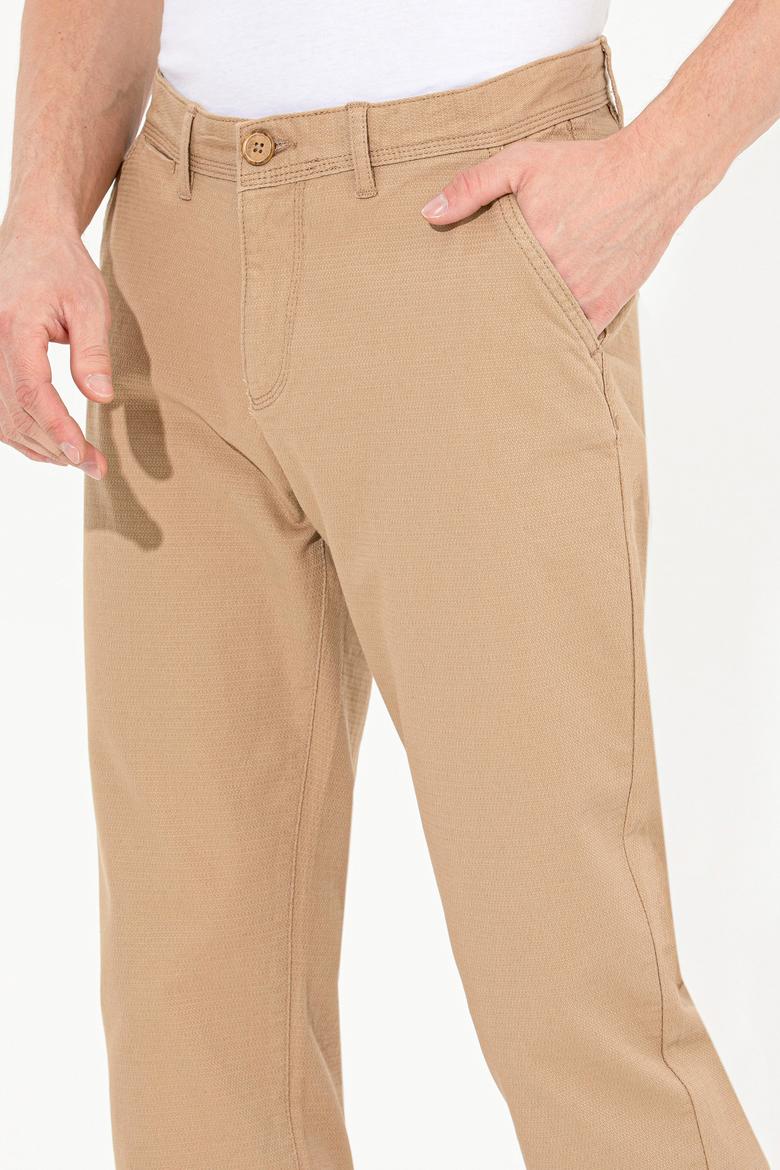 Erkek Regular Fit Camel Kanvas Pantolon - 50253418028