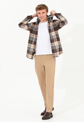 Erkek Regular Fit Camel Kanvas Pantolon - 50253418028