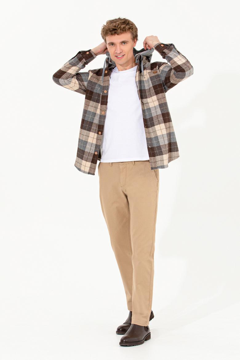 Erkek Regular Fit Camel Kanvas Pantolon - 50253418028