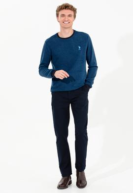 Erkek Lacivert Kanvas Pantolon - 50253325005