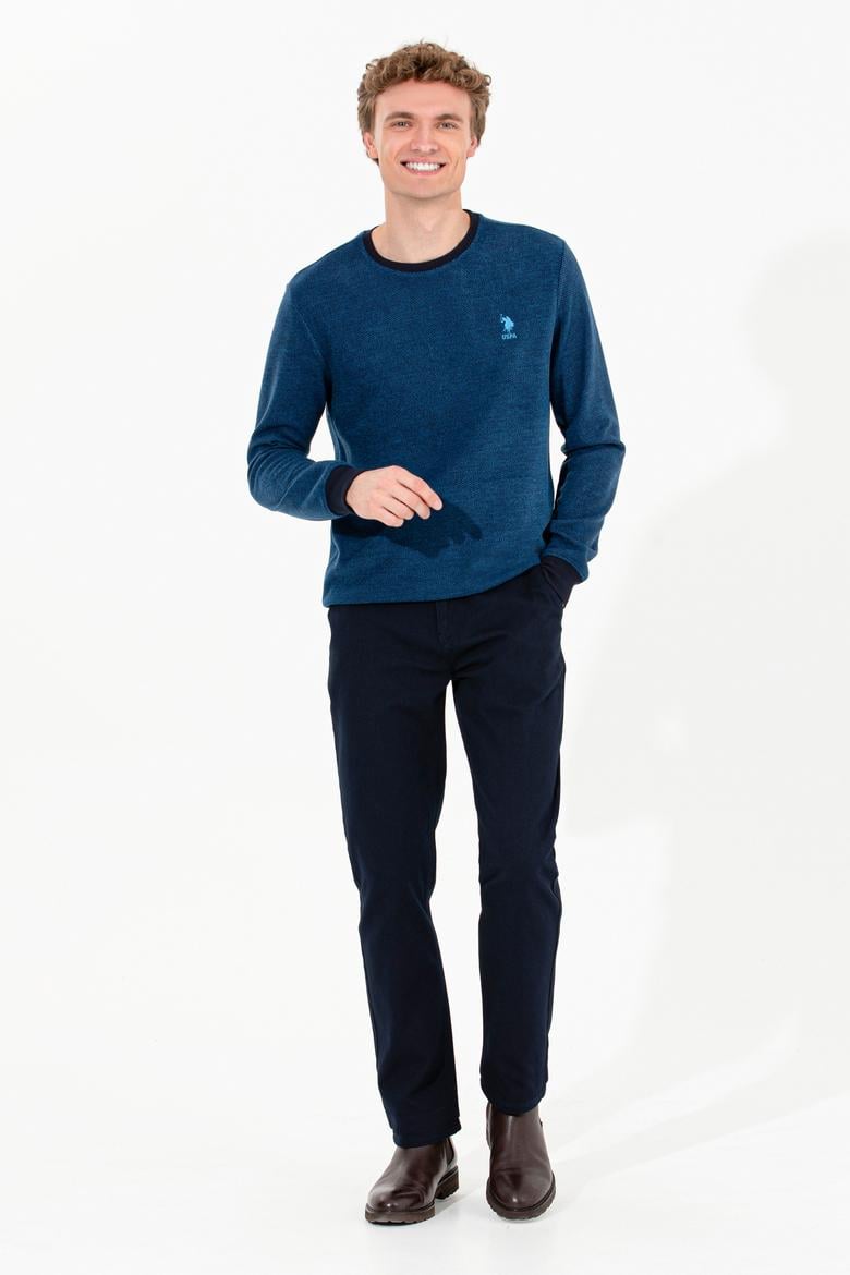 Erkek Lacivert Kanvas Pantolon