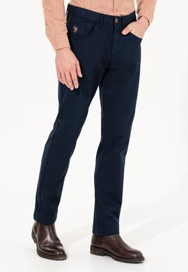Erkek Regular Fit Lacivert Kanvas Pantolon - 50256591010