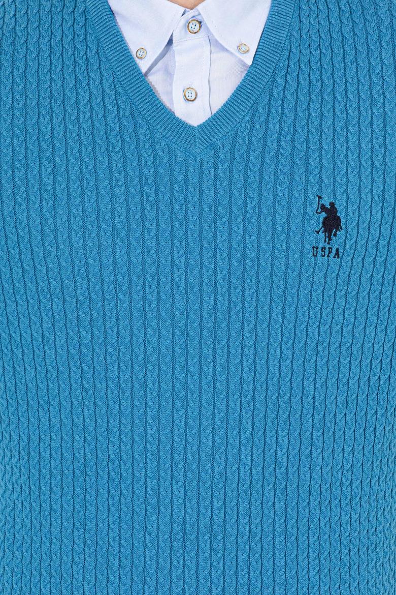 Erkek Kobalt Mavi Basic Kazak - 50253444074