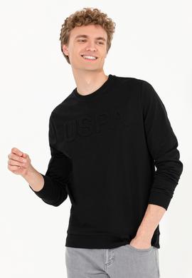 Erkek Siyah Basic Sweatshirt - 50254503012