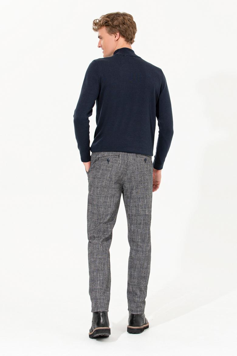 Erkek Carrot Fit Mavi Kanvas Pantolon - 50256579016