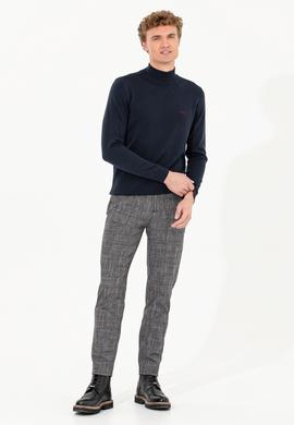 Erkek Carrot Fit Mavi Kanvas Pantolon - 50256579016