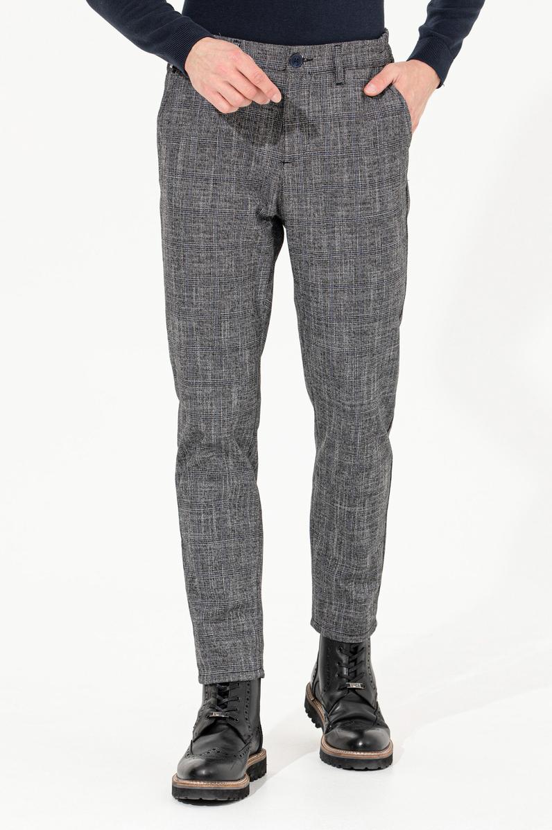 Erkek Carrot Fit Mavi Kanvas Pantolon