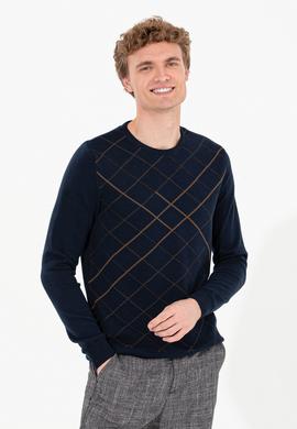 Erkek Lacivert Kazak - 50253956003