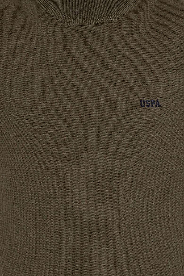 Erkek Haki Balıkçı Yaka Basic Triko Kazak - 50257605077