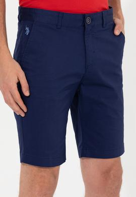 Erkek Lacivert Dokuma Şort - 50249295019