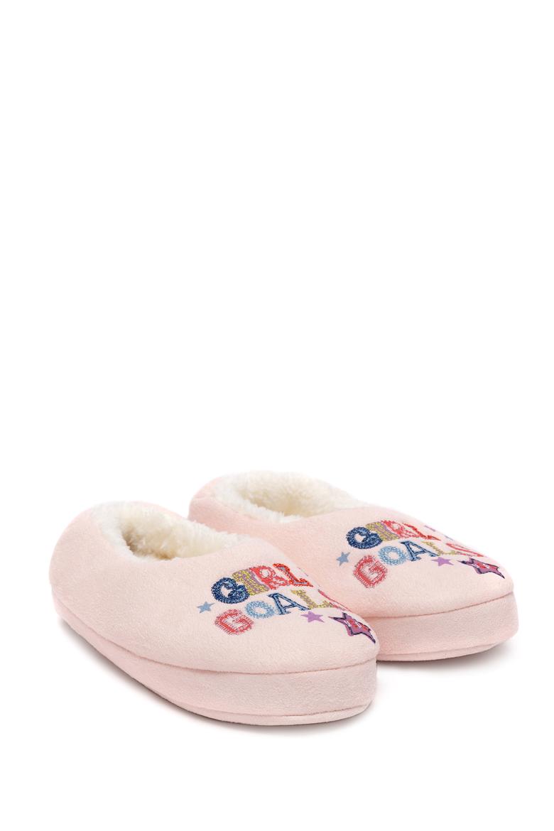 Kız Çocuk Açık Manolya Ev Terliği