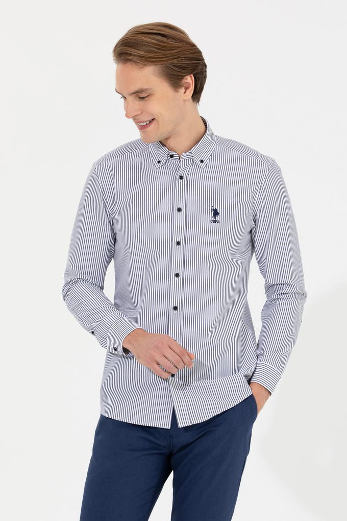 Erkek Lacivert Uzun Kollu Gömlek