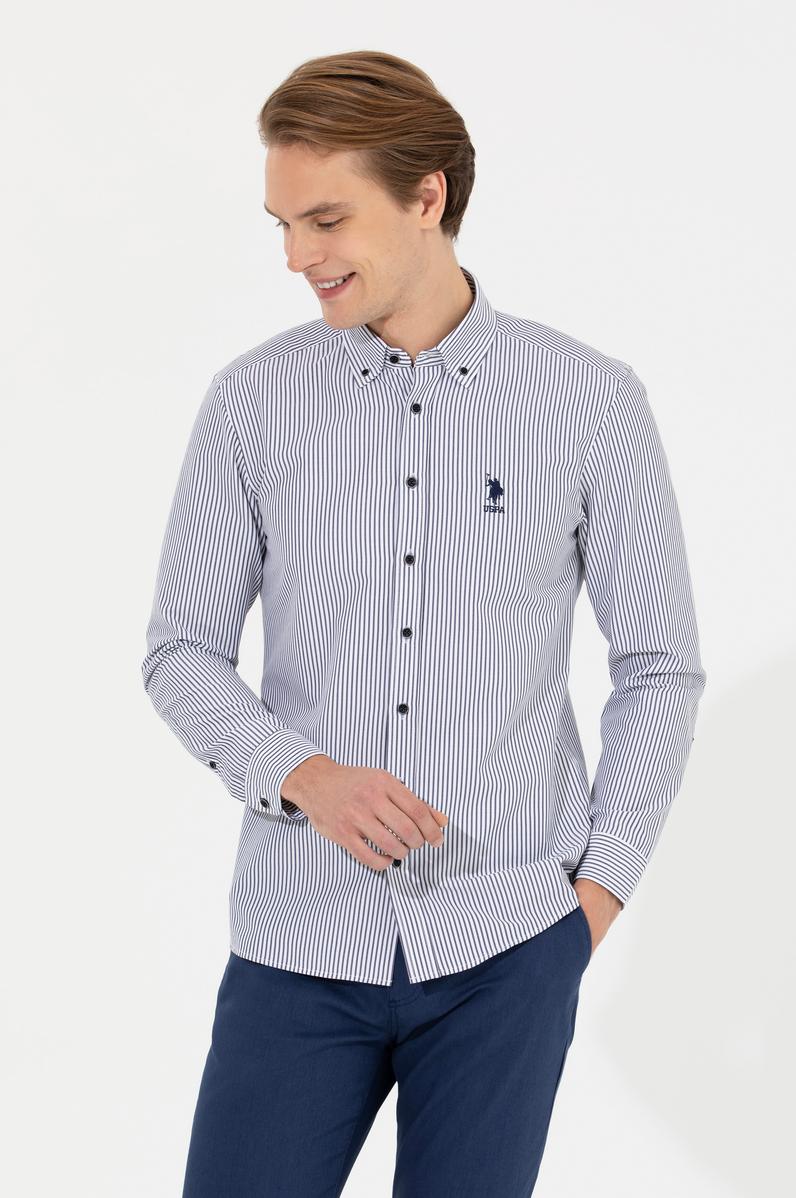 Erkek Lacivert Uzun Kollu Gömlek