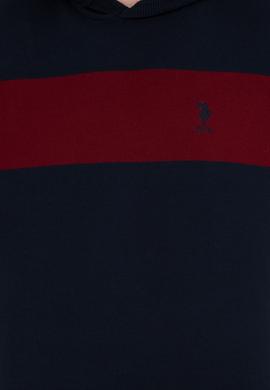 Erkek Lacivert Kapüşonlu Triko Kazak - 50257858005