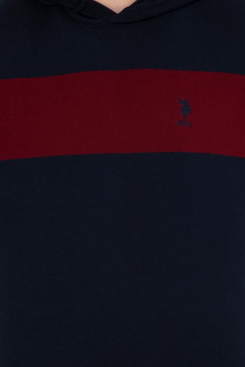 Erkek Lacivert Kapüşonlu Triko Kazak - 50257858005