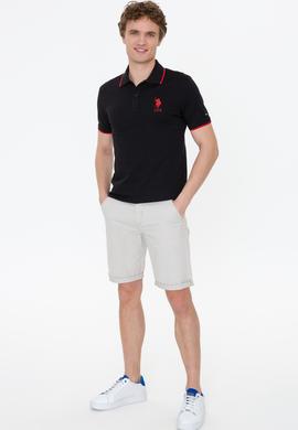 Erkek Siyah Polo Yaka Basic T-Shirt - 50231766070