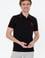 Erkek Siyah Polo Yaka Basic T-Shirt
