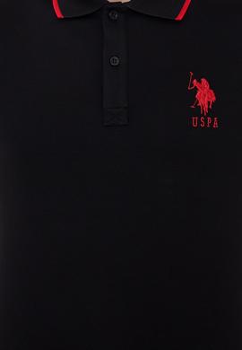 Erkek Siyah Polo Yaka Basic T-Shirt - 50231766070