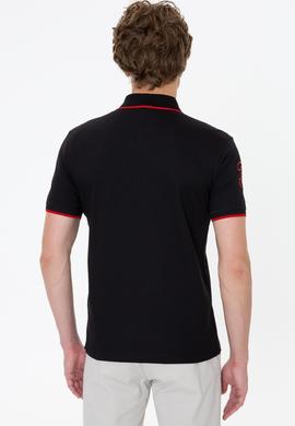 Erkek Siyah Polo Yaka Basic T-Shirt - 50231766070