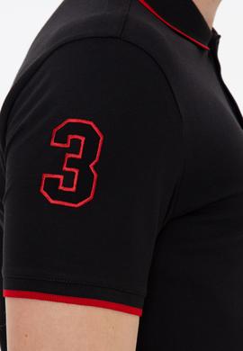 Erkek Siyah Polo Yaka Basic T-Shirt - 50231766070