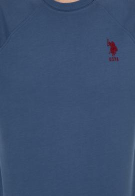 Erkek İndigo Basic Sweatshirt - 50253181084