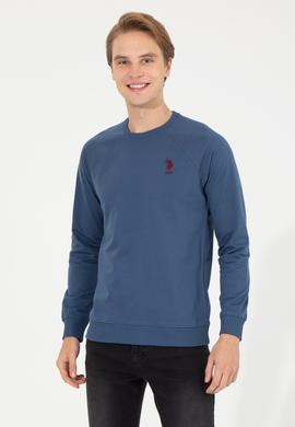 Erkek İndigo Basic Sweatshirt - 50253181084