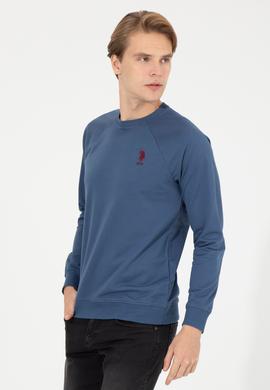 Erkek İndigo Basic Sweatshirt - 50253181084
