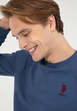 Erkek İndigo Basic Sweatshirt - 50253181084