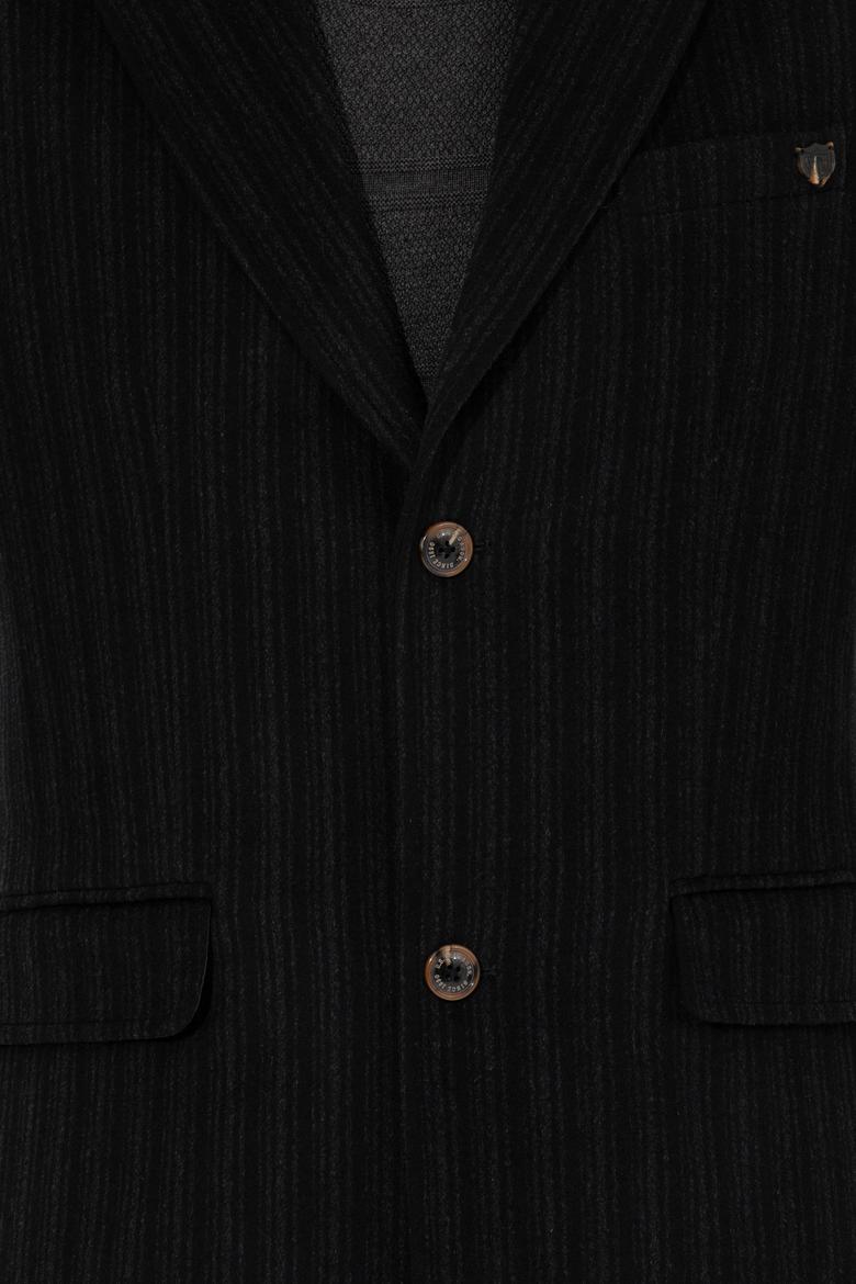 Erkek Siyah Kaşe Kaban - 50260871016