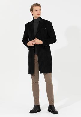 Erkek Siyah Kaşe Kaban - 50260871016