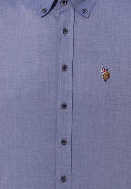 Erkek Mavi Uzun Kollu Basic Gömlek - 50249494090