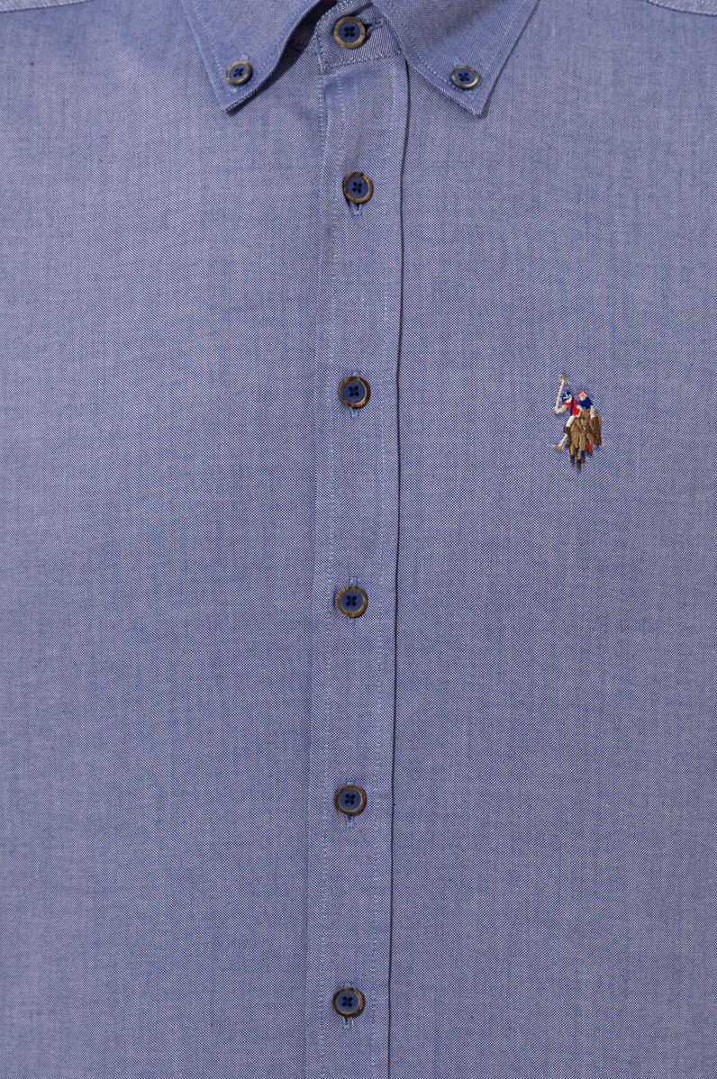 Erkek Mavi Uzun Kollu Basic Gömlek