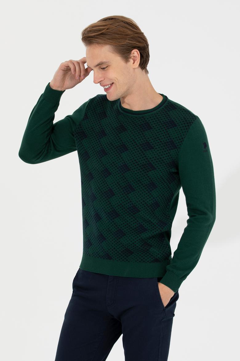 Erkek Yeşil Kazak - 50237185036