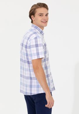 Erkek Mavi Kısa Kollu Gömlek - 50247510002
