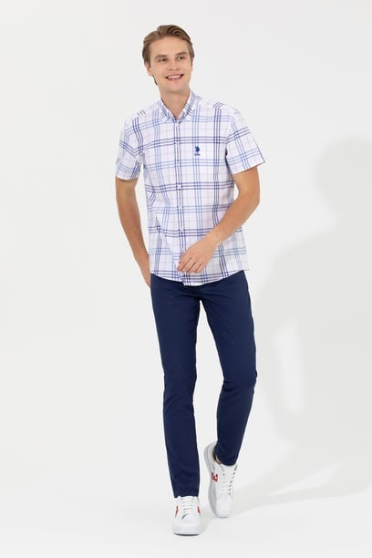 Erkek Slim Fit Lacivert Chino Pantolon