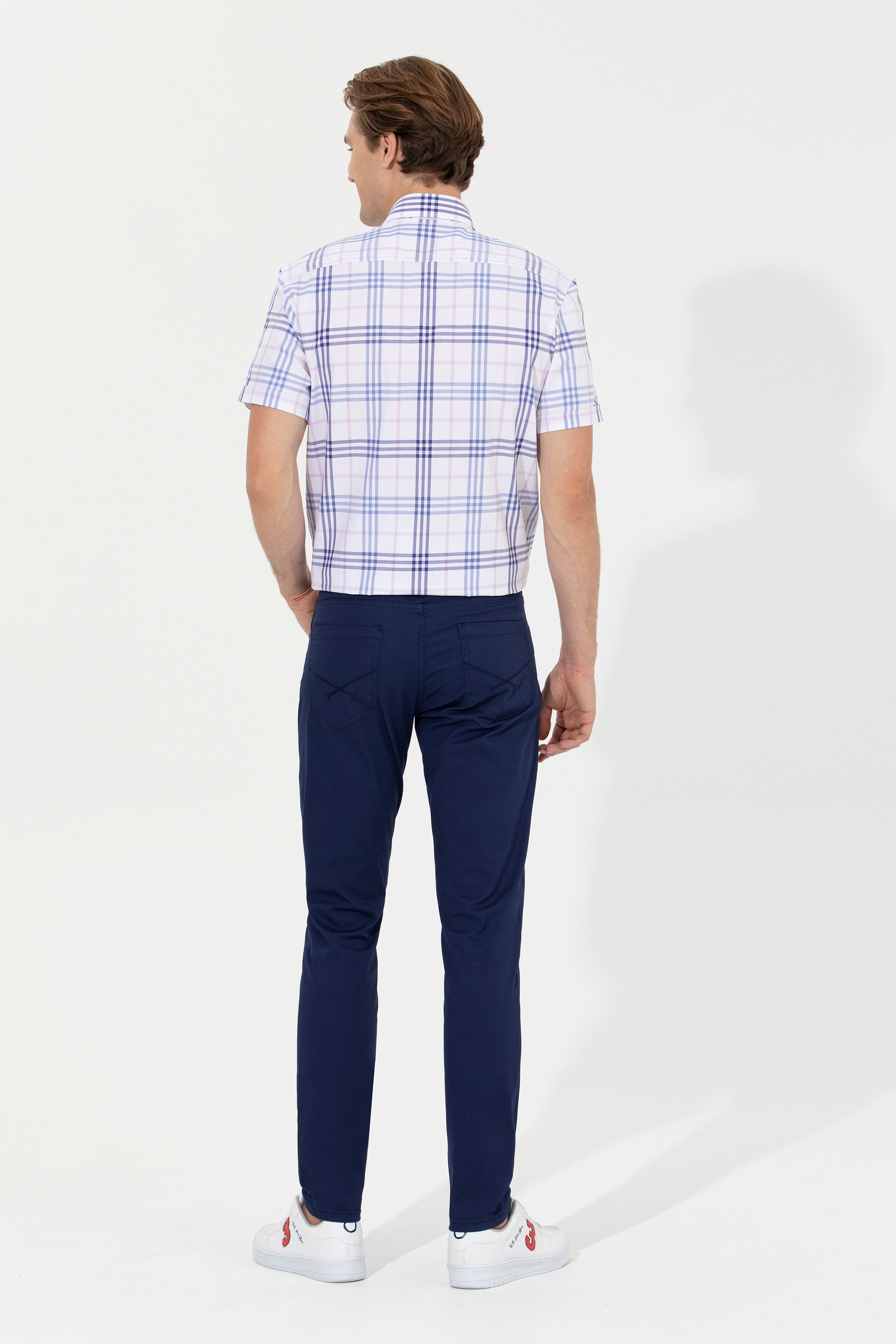 Erkek Slim Fit Lacivert Chino Pantolon