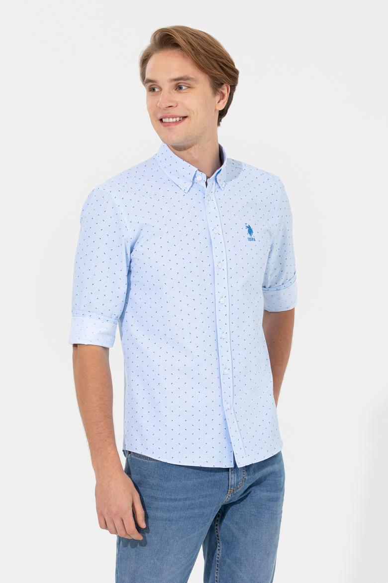 Erkek Açık Mavi Uzun Kollu Gömlek - 50247746021